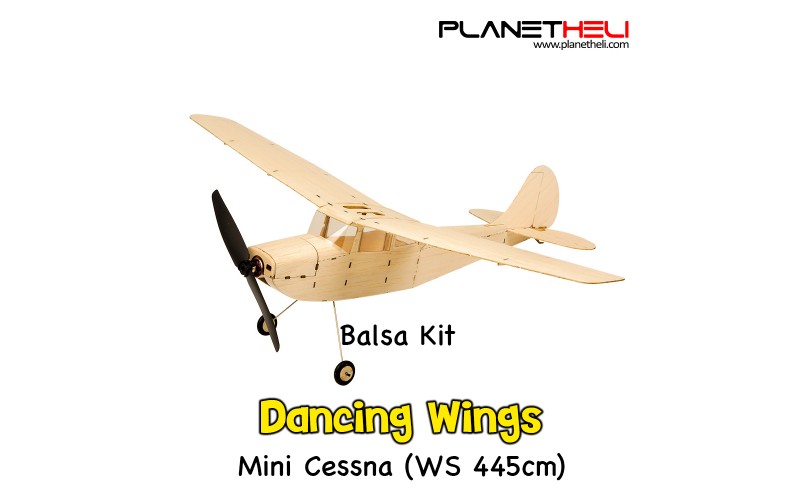 Dancing Wings - K12 Micro Cessna L-19 Premium Balsa Wood Remote Control Airplane Kit
